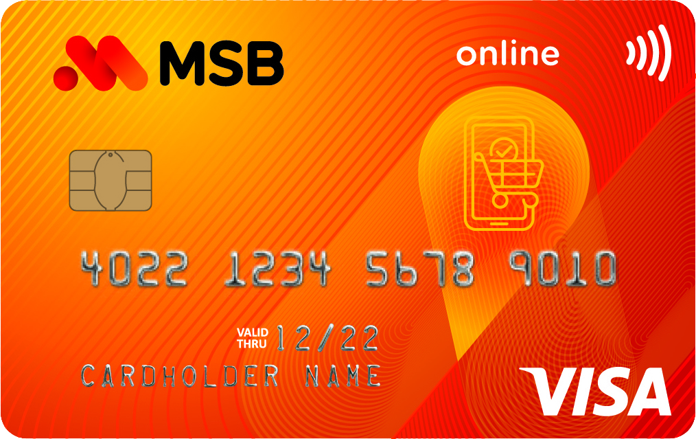 Thẻ tín dụng MSB Visa Online với nhiều ưu đãi hấp dẫn