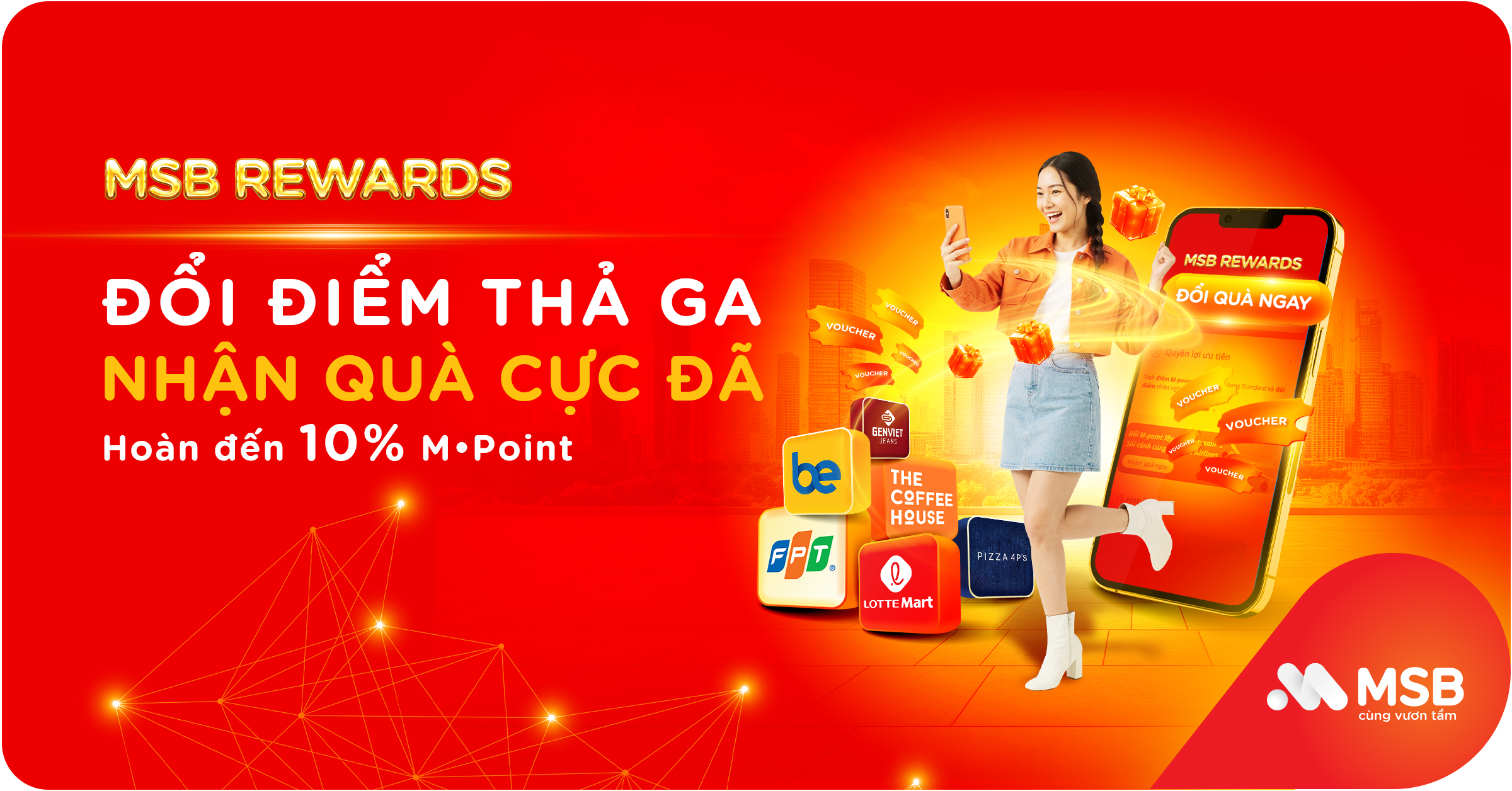 MSB Rewards: Chương trình “Đổi điểm thả ga, nhận quà cực đã”