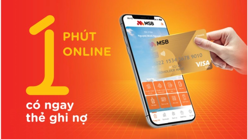  Mở thẻ ghi nợ quốc tế trên app MSB mBank nhanh chóng 