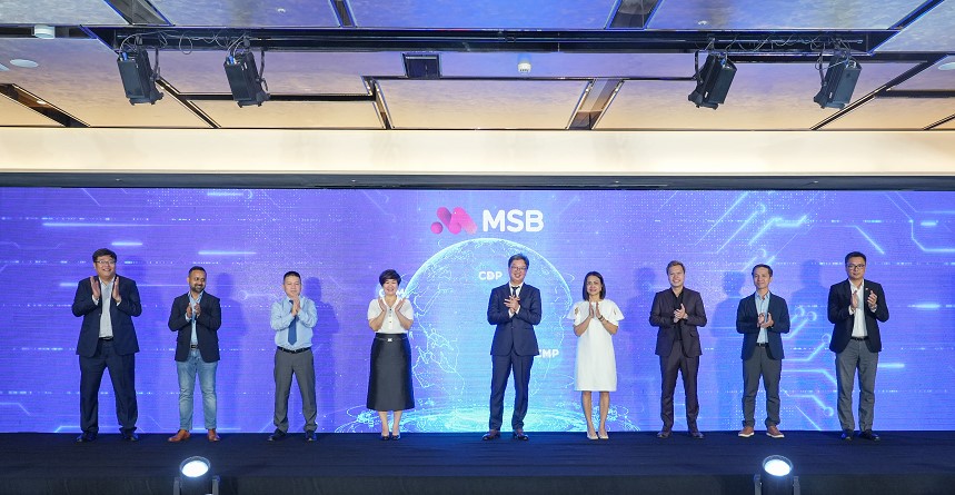 Đại diện MSB cùng đại diện các đối tác tại sự kiện (Ảnh: MSB)