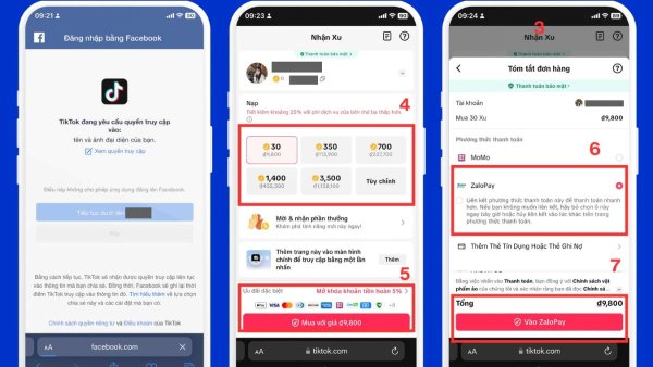 Hướng dẫn cách nạp xu TikTok bằng ứng dụng Zalopay