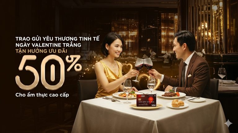 Tận hưởng ưu đãi 50% cho ẩm thực cao cấp ngày Valentine Trắng